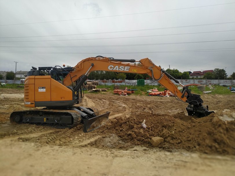 CASE CX145DSR excavator starts work on local housing project